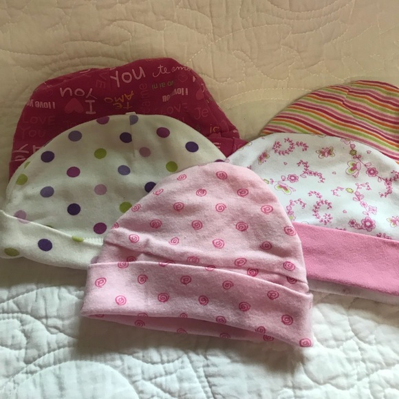 Baby girl hats 0-6 months - Picture 2 of 3
